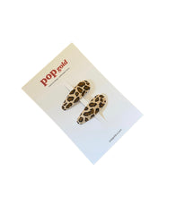 Load image into Gallery viewer, Fabric Barrettes: Leopard print

